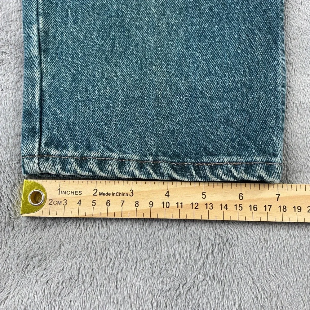 Vintage Levis 550 Jeans Mens 36x32 Green 90s Relaxed Fit Tapered Leg Made in USA